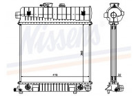 Radiator, engine cooling 62708A Nissens