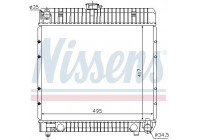 Radiator, engine cooling 62710 Nissens