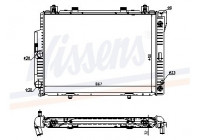 Radiator, engine cooling 62713A Nissens
