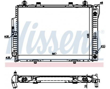 Radiator, engine cooling 62713A Nissens, Image 2