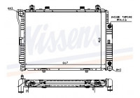 Radiator, engine cooling 62714A Nissens