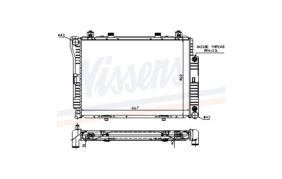Radiator, engine cooling 62714A Nissens