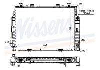 Radiator, engine cooling 62716A Nissens