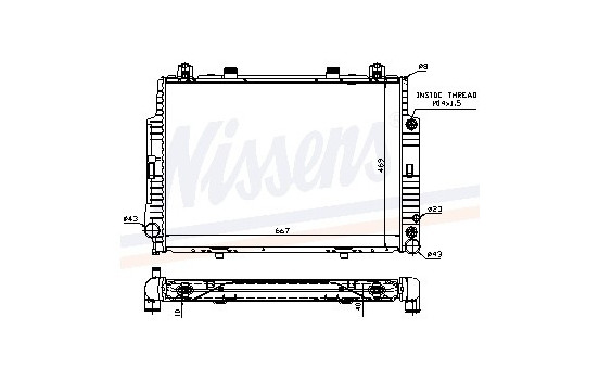 Radiator, engine cooling 62716A Nissens