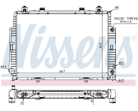 Radiator, engine cooling 62716A Nissens, Image 2