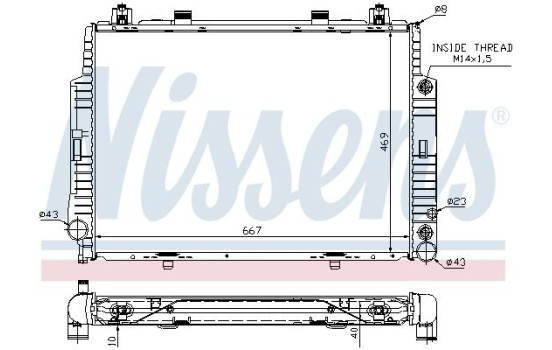 Radiator, engine cooling 62716A Nissens, Image 2