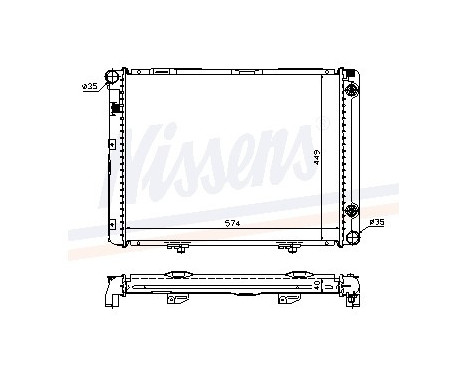 Radiator, engine cooling 62721A Nissens