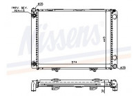 Radiator, engine cooling 62734A Nissens