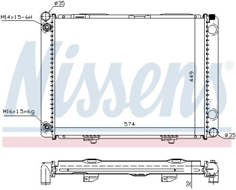 Radiator, engine cooling 62734A Nissens, Image 3