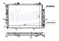 Radiator, engine cooling 62739A Nissens