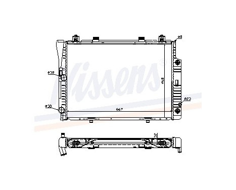Radiator, engine cooling 62746A Nissens