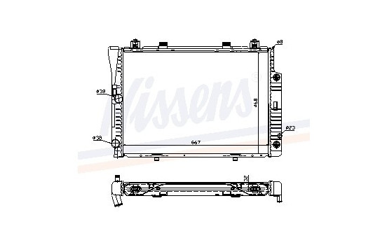 Radiator, engine cooling 62746A Nissens