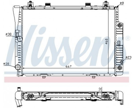 Radiator, engine cooling 62746A Nissens, Image 2