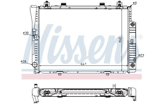 Radiator, engine cooling 62746A Nissens, Image 2