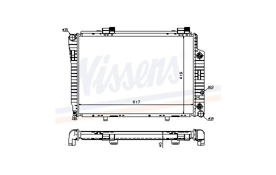 Radiator, engine cooling 62749A Nissens