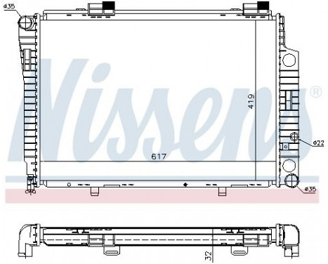 Radiator, engine cooling 62750A Nissens, Image 2