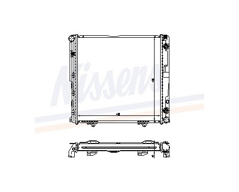 Radiator, engine cooling 62751A Nissens