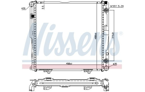 Radiator, engine cooling 62751A Nissens, Image 2