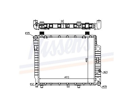 Radiator, engine cooling 62754A Nissens