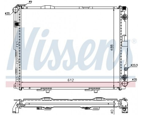 Radiator, engine cooling 62762A Nissens, Image 2