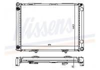 Radiator, engine cooling 62766A Nissens