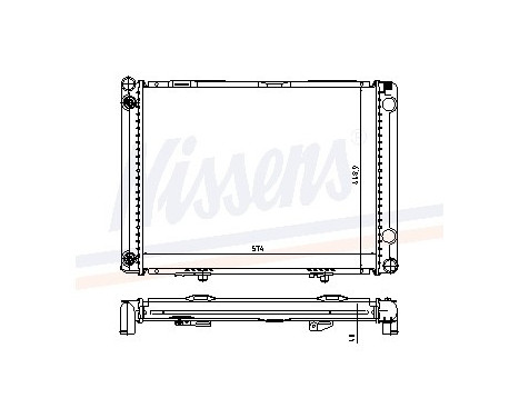 Radiator, engine cooling 62766A Nissens