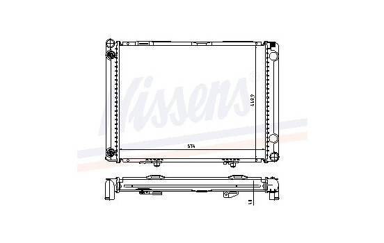 Radiator, engine cooling 62766A Nissens