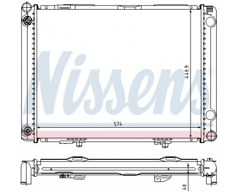 Radiator, engine cooling 62766A Nissens, Image 2