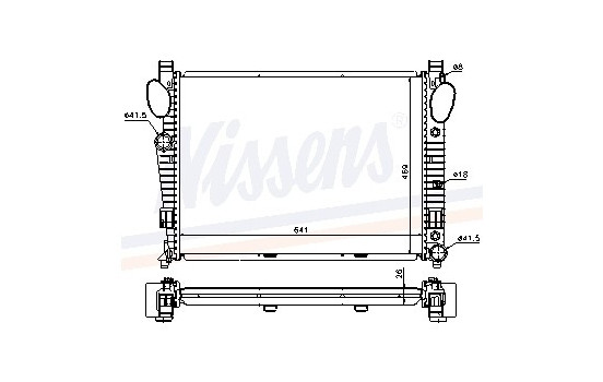 Radiator, engine cooling 62774A Nissens