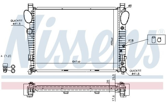 Radiator, engine cooling 62774A Nissens, Image 2