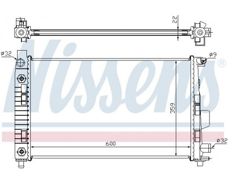 Radiator, engine cooling 62781A Nissens, Image 2