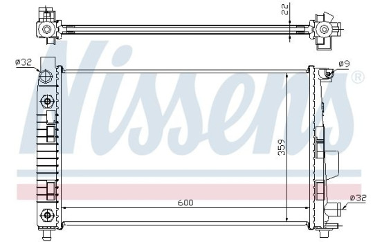 Radiator, engine cooling 62781A Nissens, Image 2