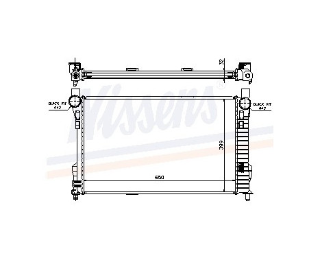 Radiator, engine cooling 62784A Nissens