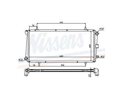 Radiator, engine cooling 62785A Nissens