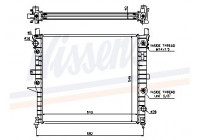 Radiator, engine cooling 62788A Nissens