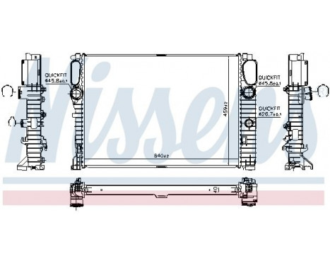 Radiator, engine cooling 62796A Nissens, Image 2