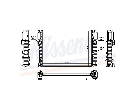 Radiator, engine cooling 62797A Nissens