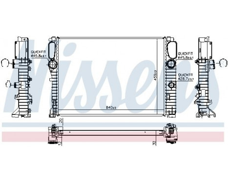 Radiator, engine cooling 62797A Nissens, Image 2