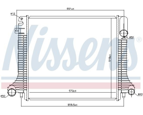 Radiator, engine cooling 62798 Nissens