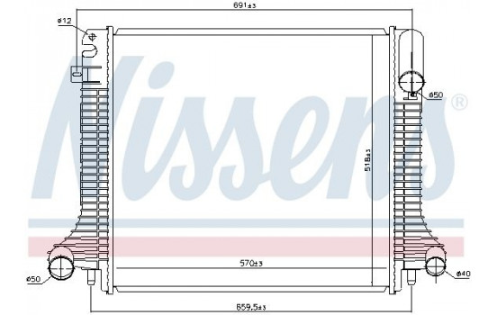 Radiator, engine cooling 62798 Nissens