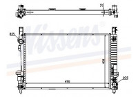 Radiator, engine cooling 62799A Nissens