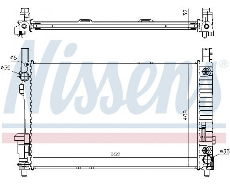 Radiator, engine cooling 62799A Nissens, Image 2