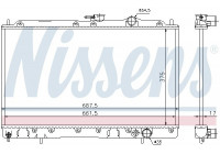 Radiator, engine cooling 62830 Nissens