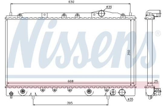 Radiator, engine cooling 62865 Nissens, Image 2