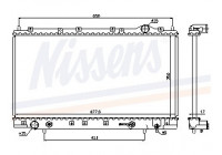 Radiator, engine cooling 62866 Nissens