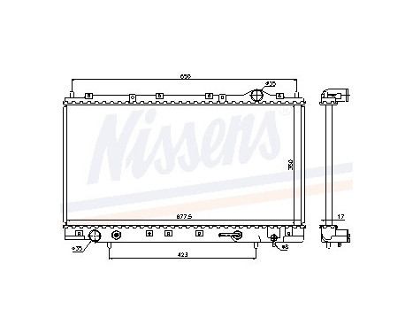 Radiator, engine cooling 62866 Nissens
