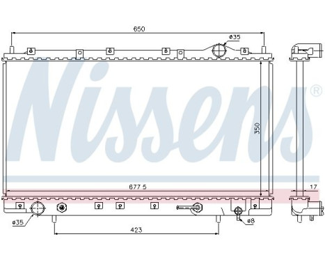 Radiator, engine cooling 62866 Nissens, Image 2