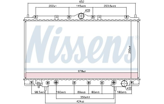Radiator, engine cooling 62867 Nissens, Image 2