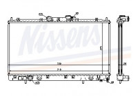 Radiator, engine cooling 62868A Nissens
