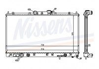 Radiator, engine cooling 62869A Nissens